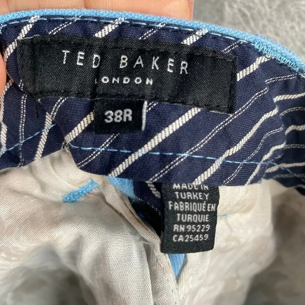 Ted Baker Shorts‎ Size 38 Blue Chino Casual Golf Coastal Preppy